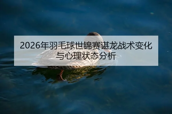 2026年羽毛球世锦赛谌龙战术变化与心理状态分析